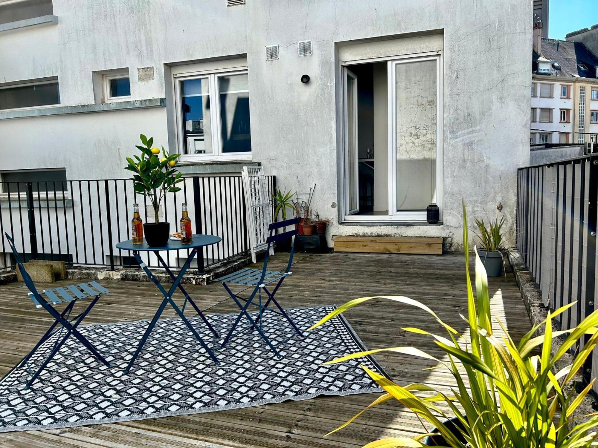 O Studio Terrasse - Centre Ville De Lorient - Gare Ngoại thất bức ảnh